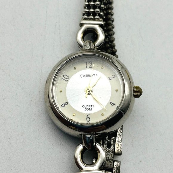 Carriage by Timex Wristwatch Silver Tone Bracelet Style Classic Career Cosplay - Picture 1 of 7